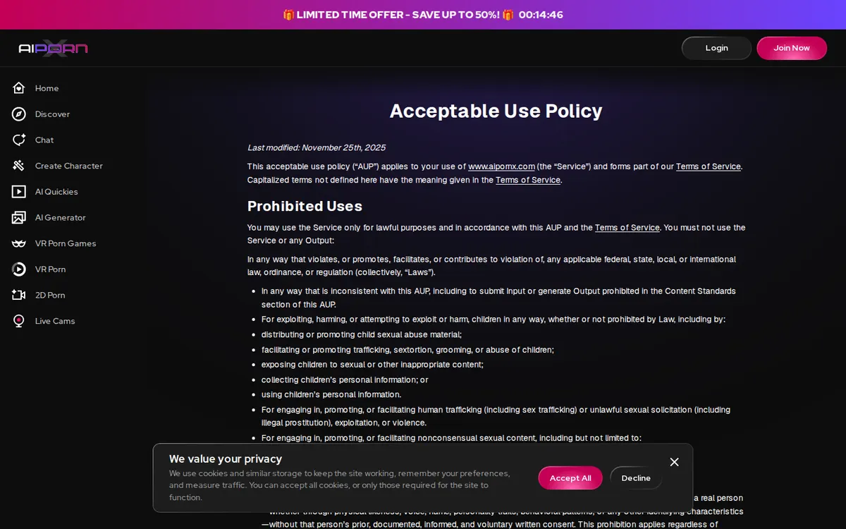 AIPornX website screenshot