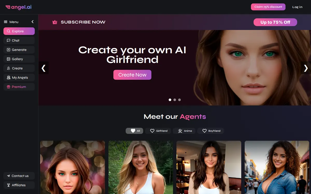 Angel.ai website screenshot