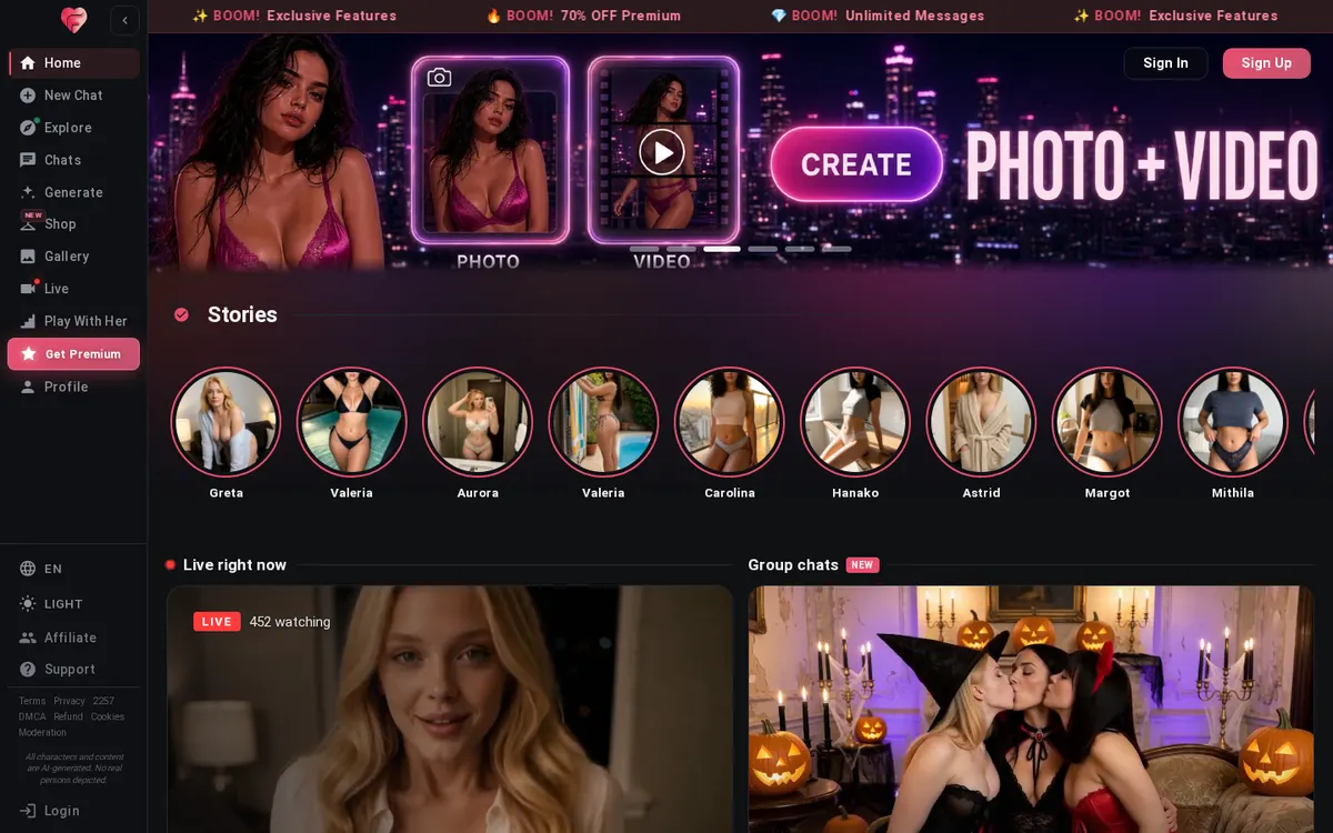 FeelReal website screenshot