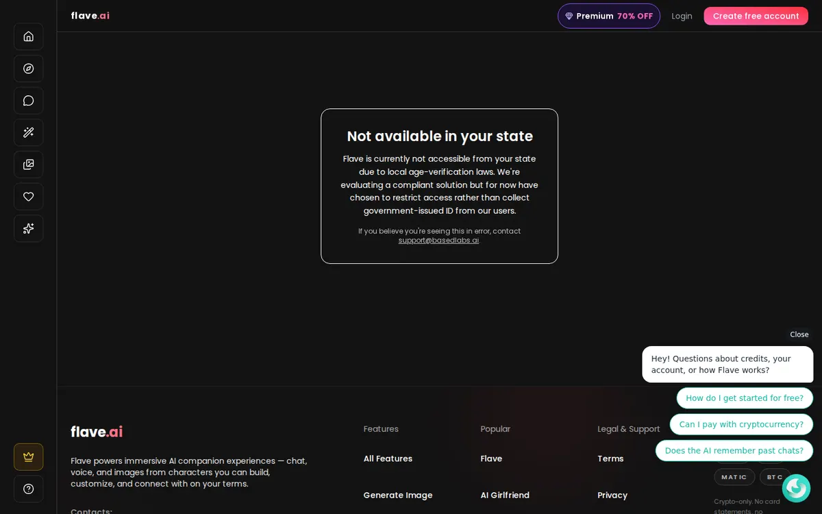 Flave AI website screenshot