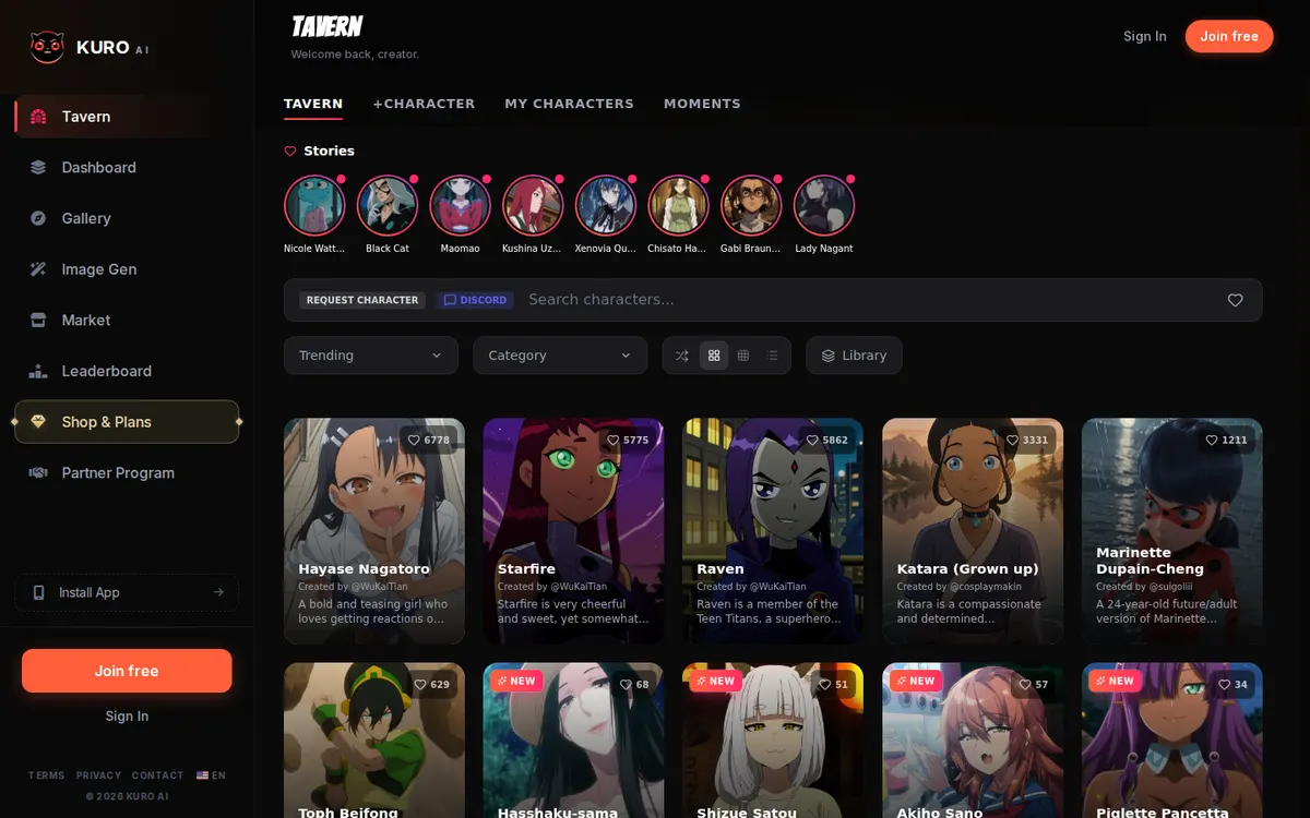 Kuro AI website screenshot