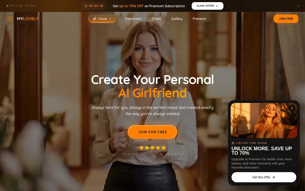 My Lovely AI website screenshot