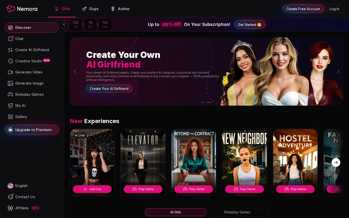 Nemora.ai website screenshot