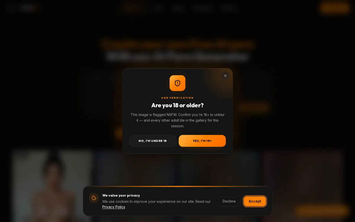 Pornify website screenshot