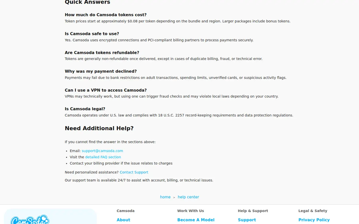 CamSoda AI screenshot: characters and interface