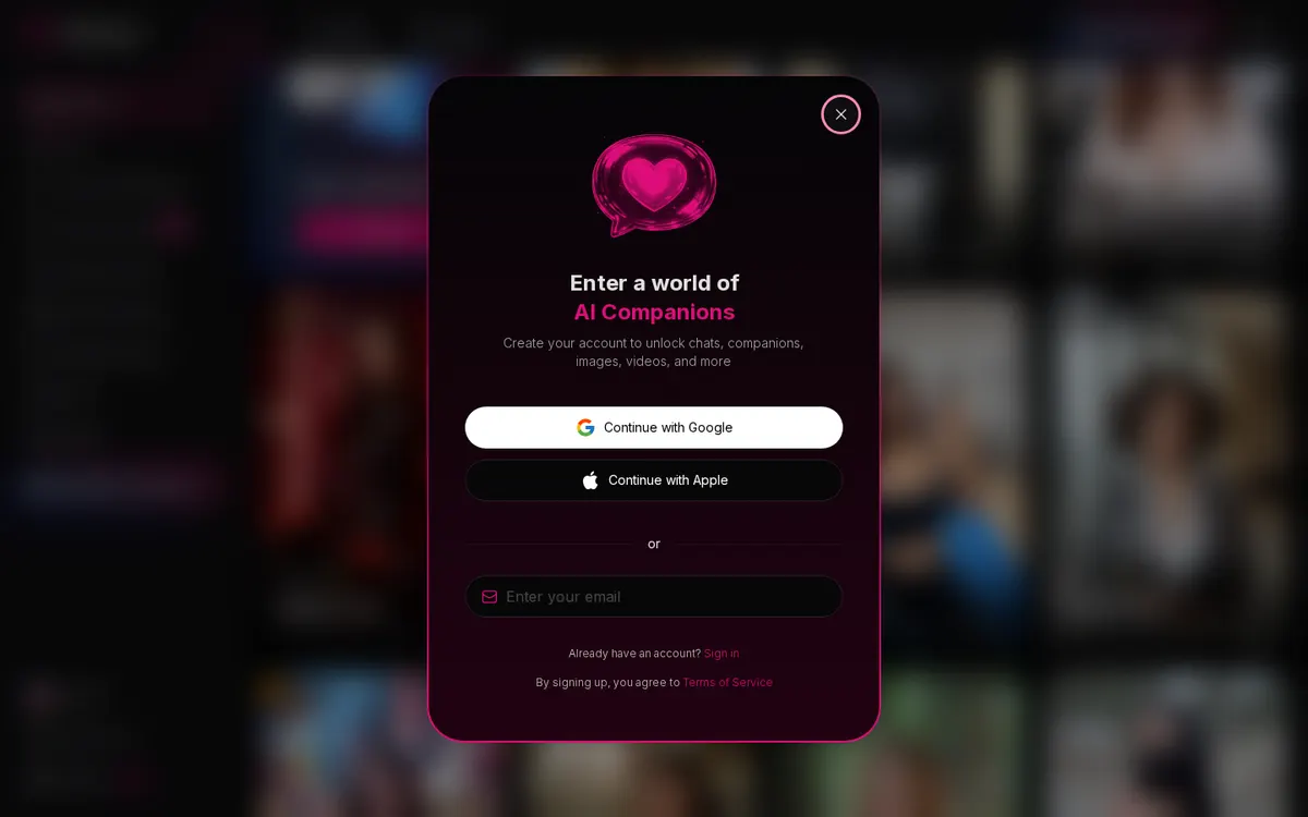 Nemora.ai screenshot: characters and interface