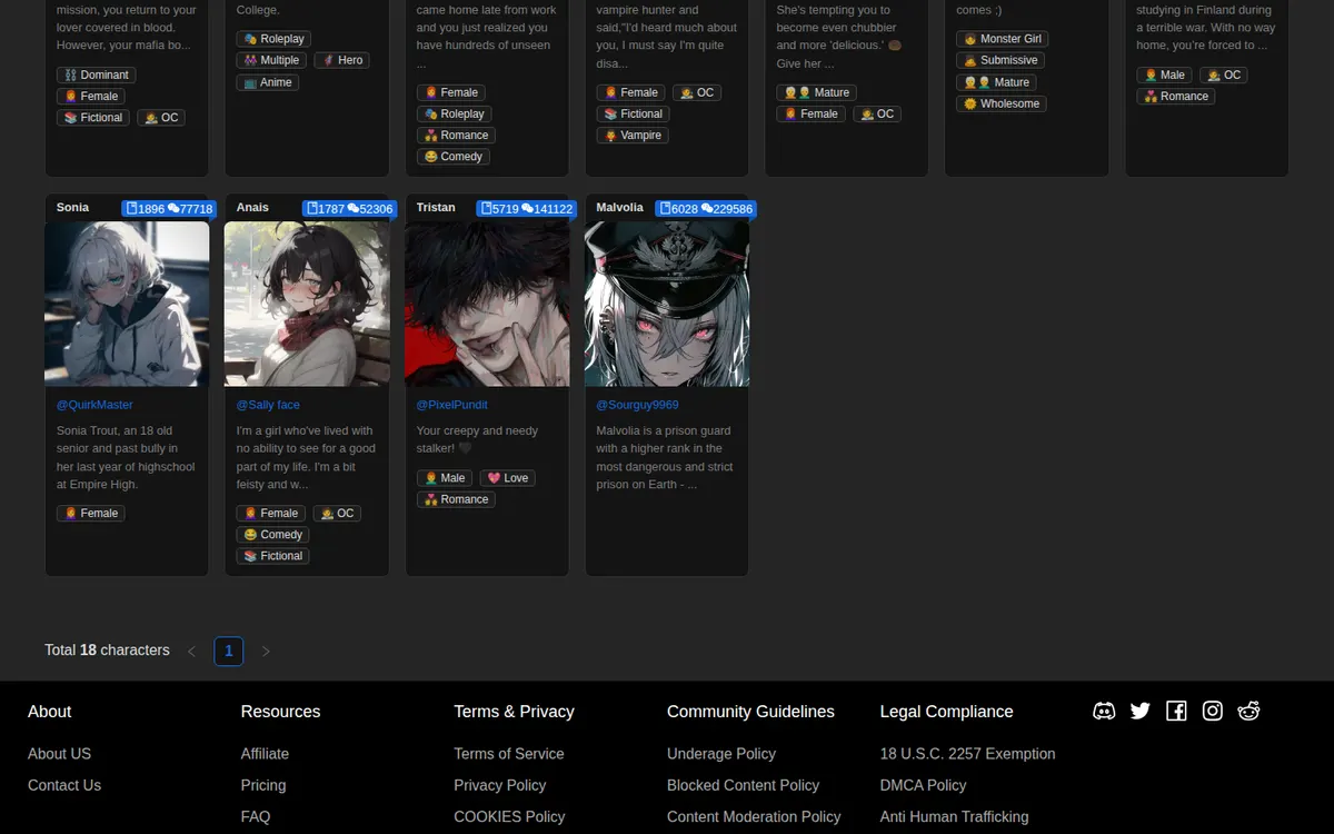PepHop AI screenshot: characters and interface